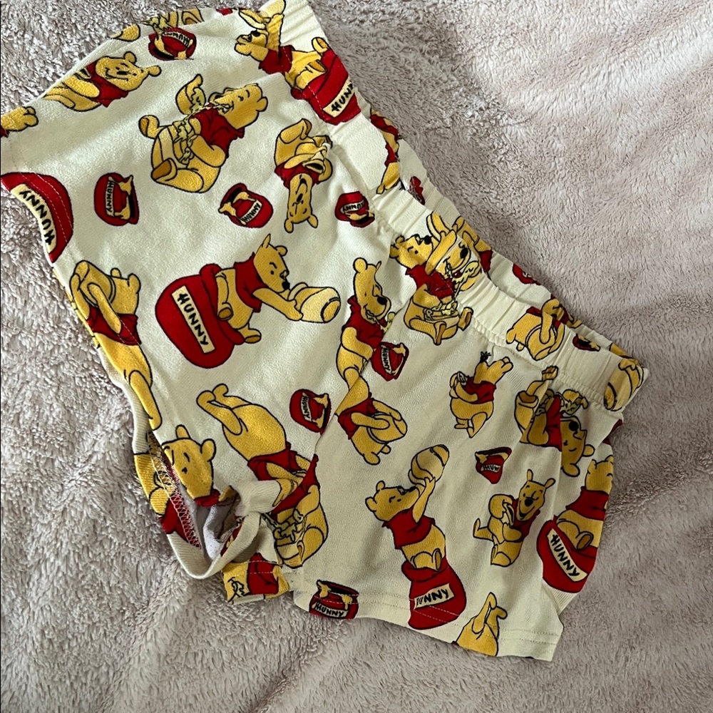 Disney Winnie the Pooh Red and Yellow Lounge Shorts